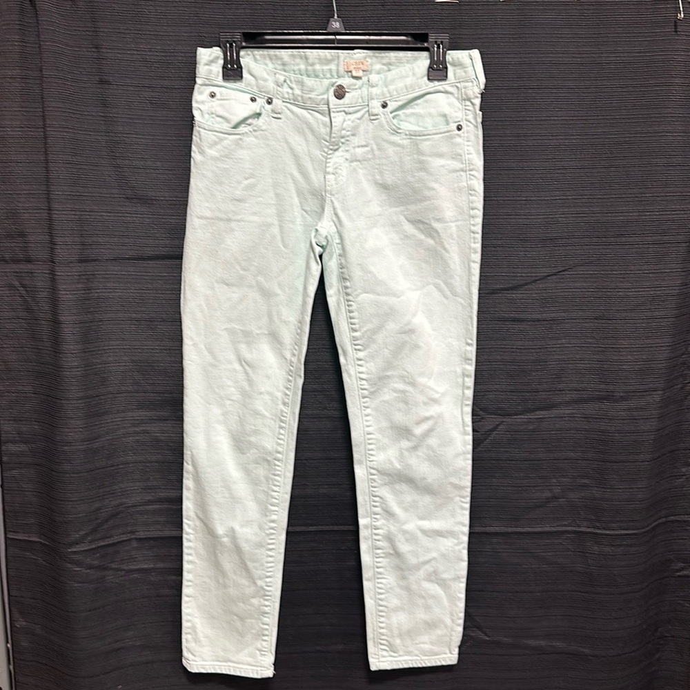 J Crew stretch Women’s‎ light green size 27 jeans / Box 17-14